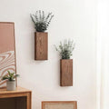 Modern Abstract Wall Art Brown MDF 10x4.8"