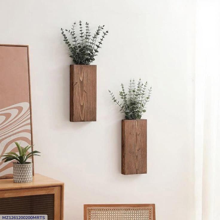Modern Abstract Wall Art Brown MDF 10x4.8"