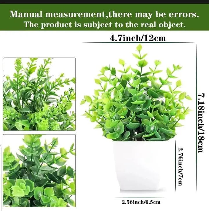 White Plastic Plant Planter for Home Office Décor