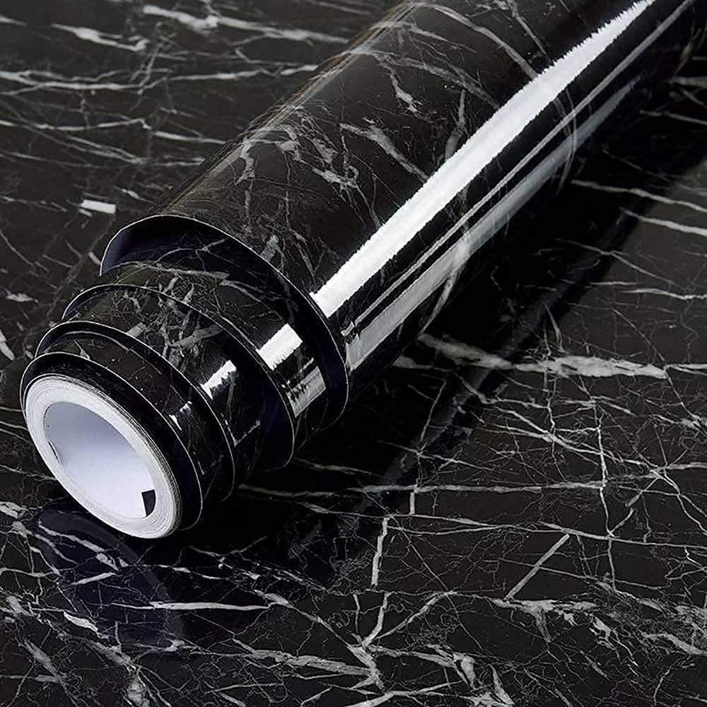 Black Marble Self-Adhesive Wall Sheet 180x60cm