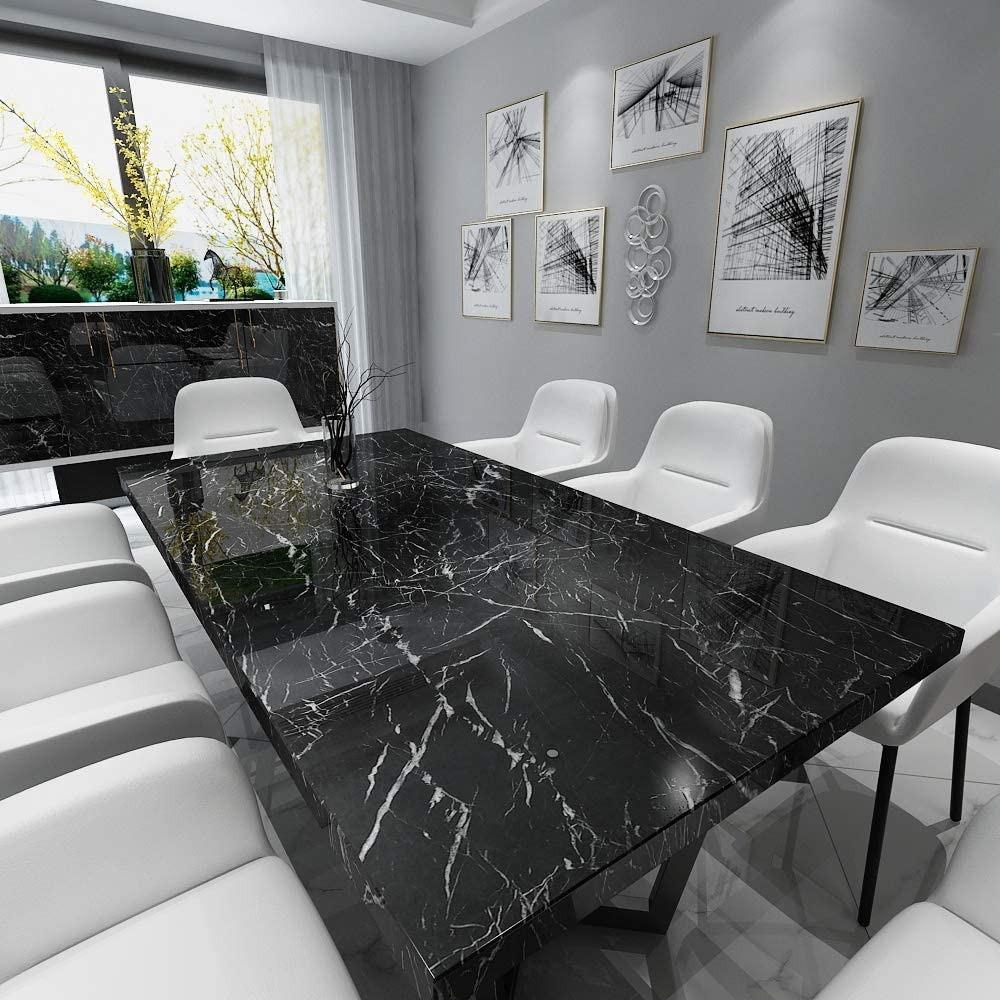 Black Marble Self-Adhesive Wall Sheet 180x60cm