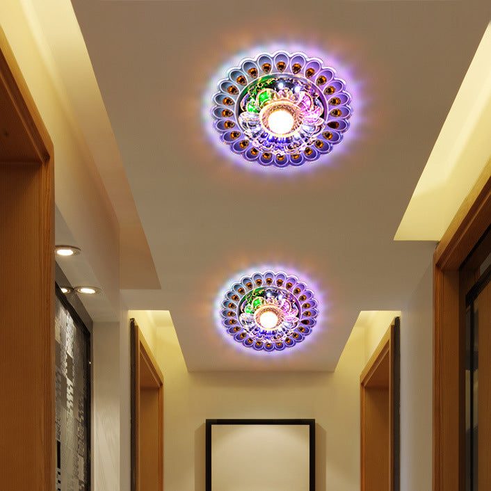 Modern Crystal Ceiling Lights with Warm White LED