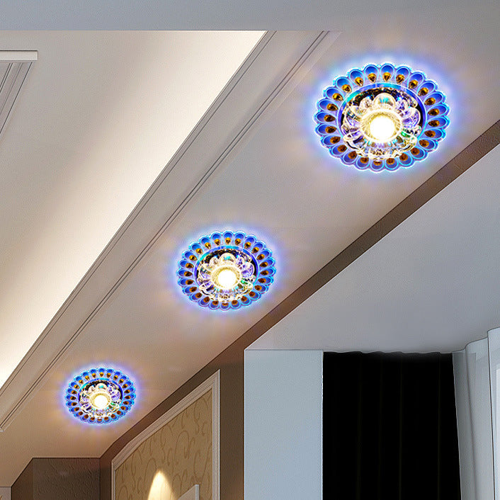 Modern Crystal Ceiling Lights with Warm White LED