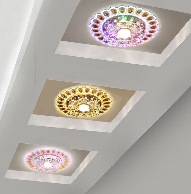 Modern Crystal Ceiling Lights with Warm White LED